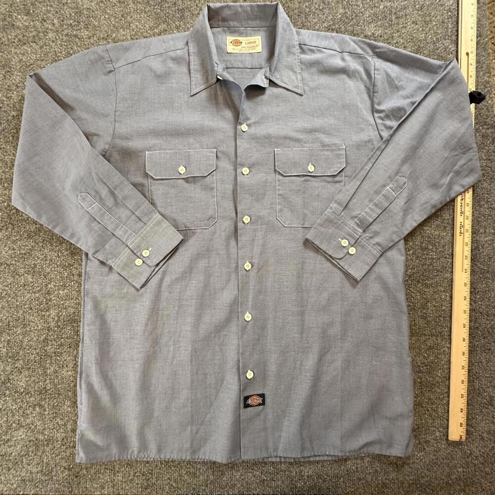 Dickies Men's Work‎ Shirt - Gray, Size Large